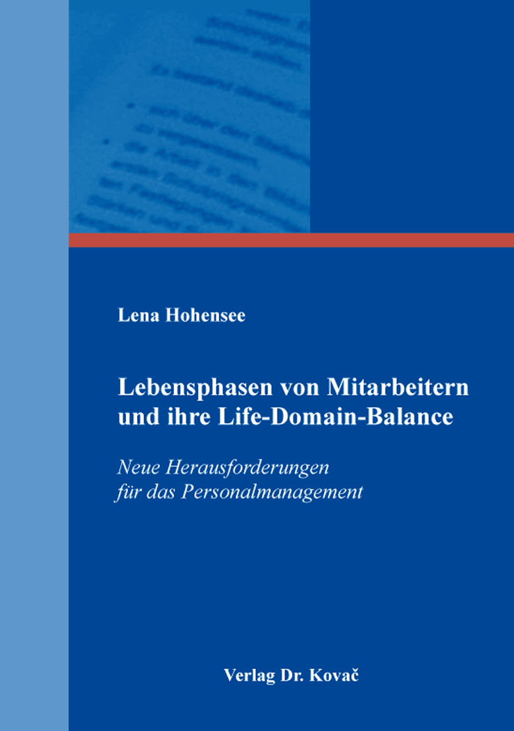 Zum Artikel "Dr. Lena Hohensee veröffentlicht Dissertation zum Thema lebensphasenorientierte Personalarbeit"